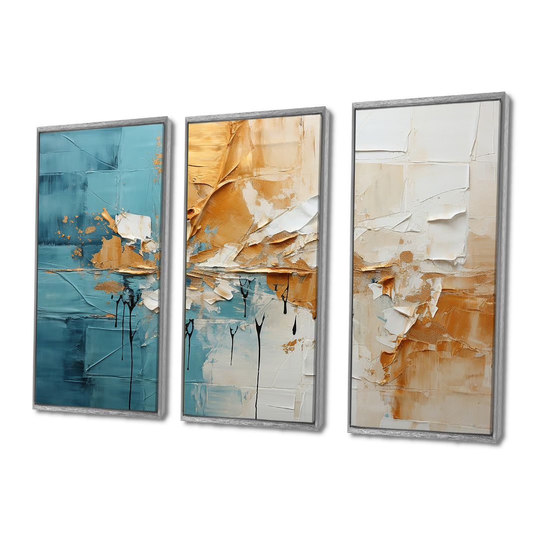 Transcendent Textures I - 3-Piece Canvas Wall Art