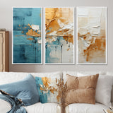 Transcendent Textures I - 3-Piece Canvas Wall Art