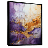 Gold Purple Abstract Fractal I - Abstract Canvas Wall Art