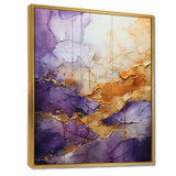 Gold Purple Abstract Fractal I - Abstract Canvas Wall Art