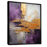 Gold Purple Abstract Fractal III - Abstract Canvas Wall Art