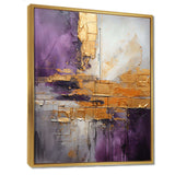 Gold Purple Abstract Fractal III - Abstract Canvas Wall Art