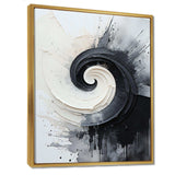 Black And White Zen Spiral I - Abstract Canvas Wall Art