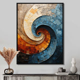 Collaged Spiral - Abstract Canvas Wall Art