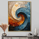 Collaged Spiral - Abstract Canvas Wall Art