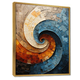 Collaged Spiral - Abstract Canvas Wall Art