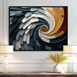 Geometric Spiral III - Abstract Canvas Wall Art