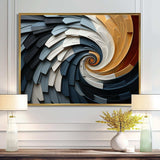 Geometric Spiral III - Abstract Canvas Wall Art