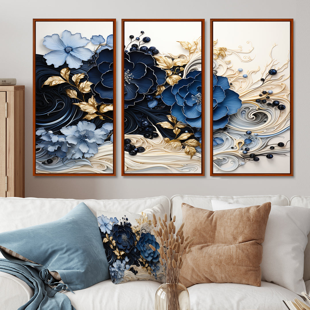 Liquid Ink Spiralscape I - Split Panel Canvas Art