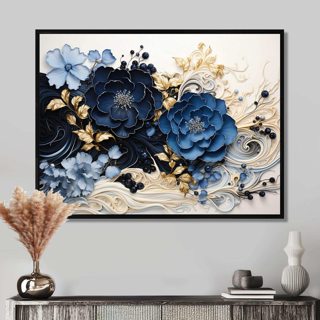 Idesignart liquid ink spiralscape i abstract canvas wall art