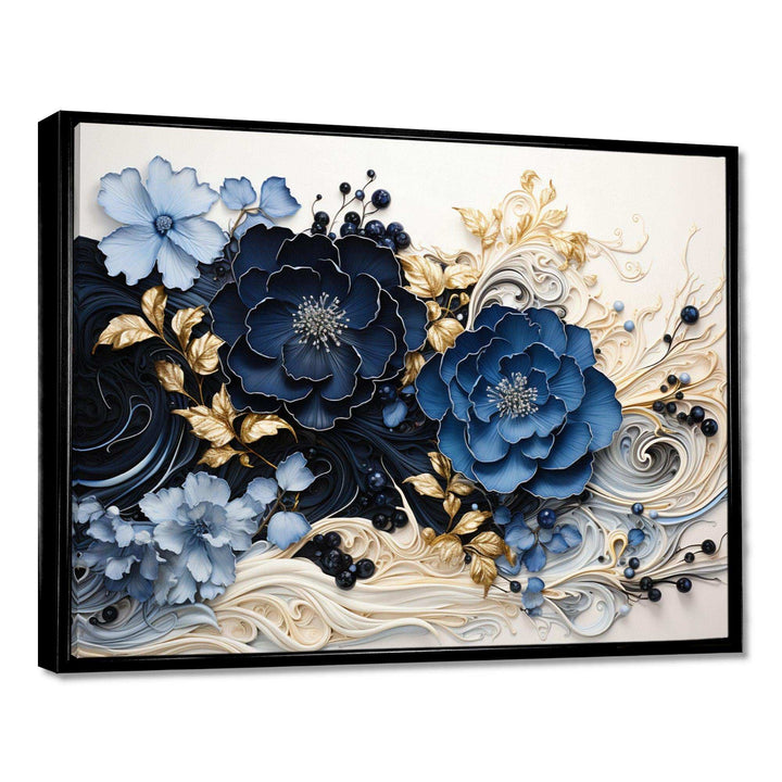 Idesignart liquid ink spiralscape i abstract canvas wall art