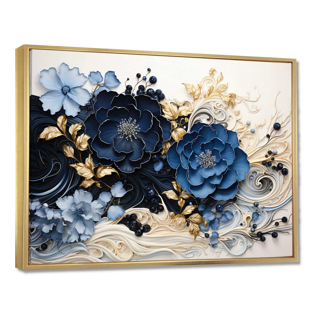 Idesignart liquid ink spiralscape i abstract canvas wall art