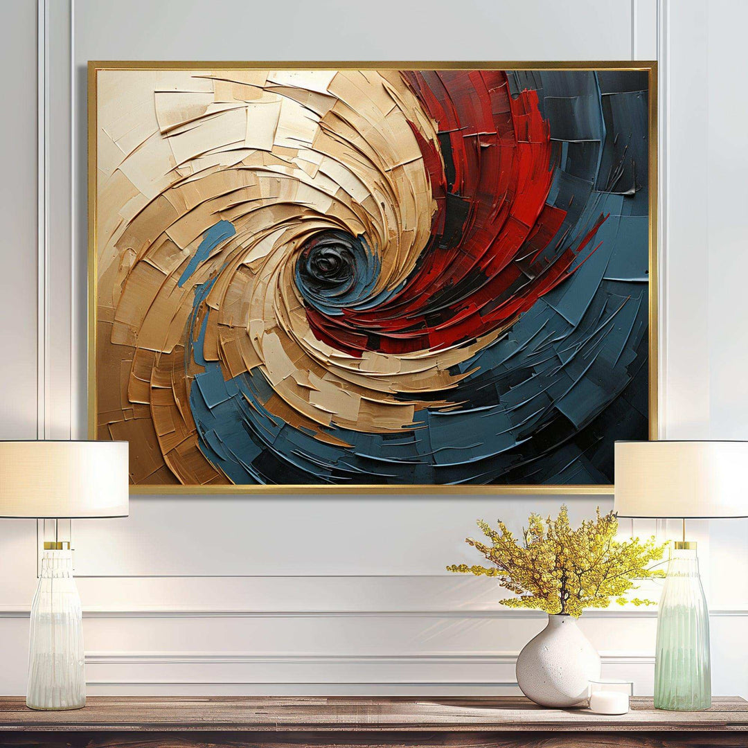 Spiral Symphony - Abstract Canvas Wall Art