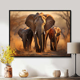 Africa Elephants Family Bond - Landscapes Canvas Wall Art