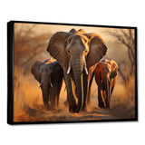 Africa Elephants Family Bond - Landscapes Canvas Wall Art