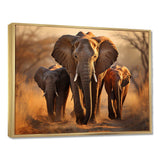 Africa Elephants Family Bond - Landscapes Canvas Wall Art