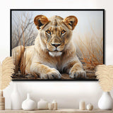 Africa Lioness Power I - Landscapes Canvas Wall Art