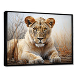 Africa Lioness Power I - Landscapes Canvas Wall Art