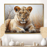 Africa Lioness Power I - Landscapes Canvas Wall Art