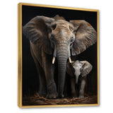 Elephant Family In Black And White - Elephant Wall Art Prints