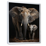 Elephant Family In Black And White - Elephant Wall Art Prints