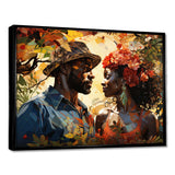 African Couple Resilient I - People Canvas Wall Art