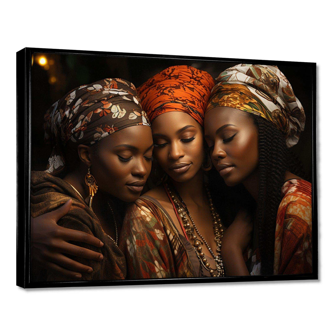 World Cultures Sisters I - People Canvas Wall Art