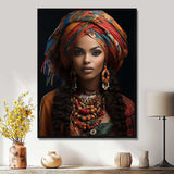 African Adorned Beauty I - People Canvas Wall Art