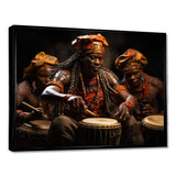 African Rhythmic Drums II - People Canvas Wall Art