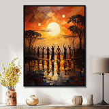 African Savannah Melody II - People Canvas Wall Art