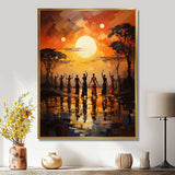 African Savannah Melody II - People Canvas Wall Art