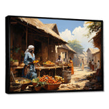 African Vibrant Market II - People Canvas Wall Art