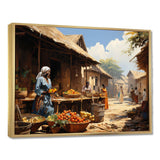 African Vibrant Market II - People Canvas Wall Art