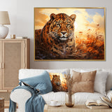 Orange Black African Leopard Animals - Leopard Wall Art Prints