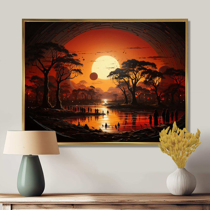 African Tribal Eternity I - People Canvas Wall Art