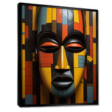 African Tribal Mask Kente II - People Canvas Wall Art