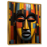 African Tribal Mask Kente II - People Canvas Wall Art