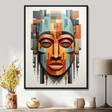 African Tribal Mask Kente I - People Canvas Wall Art