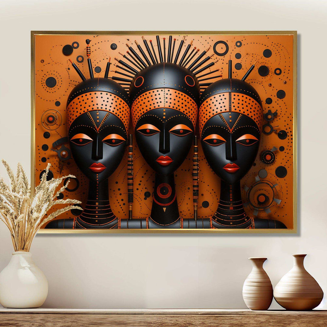 African Tribal Rhythms IV - People Canvas Wall Art