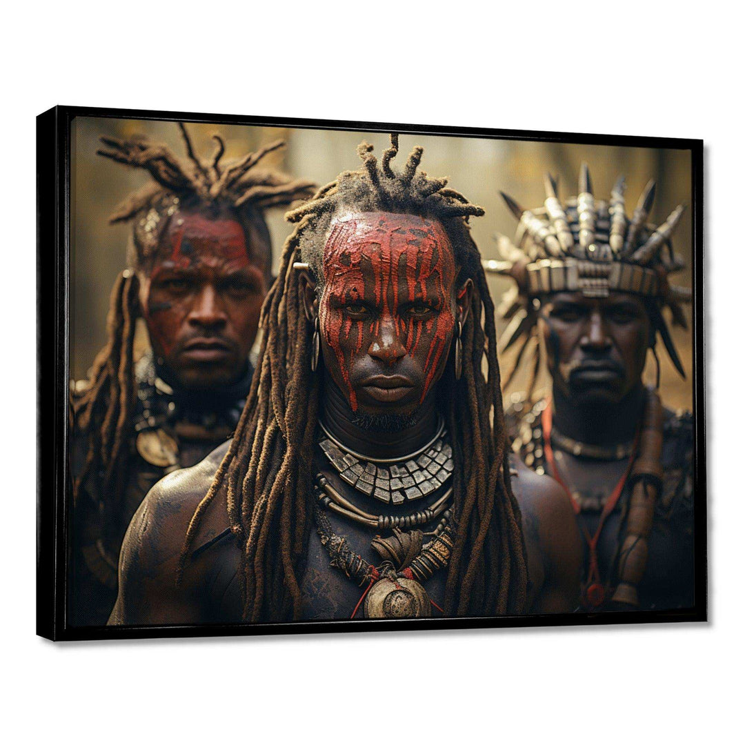 African Tribes Kalenjin Warriors - People Canvas Wall Art