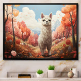 Coral Alpaca Alpacas - Coral Alpaca Wall Art