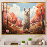 Coral Alpaca Alpacas - Coral Alpaca Wall Art