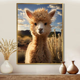 Alpaca Vibrant Portrait II - Animals Canvas Wall Art