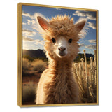 Alpaca Vibrant Portrait II - Animals Canvas Wall Art