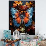 Orange Turquoise Animal Butterfly - Orange Butterfly Wall Art