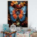 Orange Turquoise Animal Butterfly - Orange Butterfly Wall Art