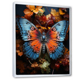 Orange Turquoise Animal Butterfly - Orange Butterfly Wall Art