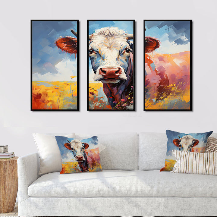 Cow Countryside Palette II - Split Multi-Panels Prints