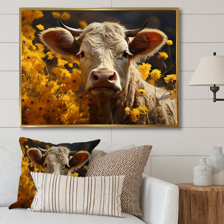 Cow Fields Of Gold - Cow Wall Decor