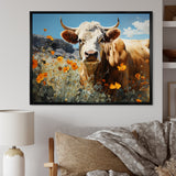Cow Meadow Serenity - Cow Large Canvas Wall Art